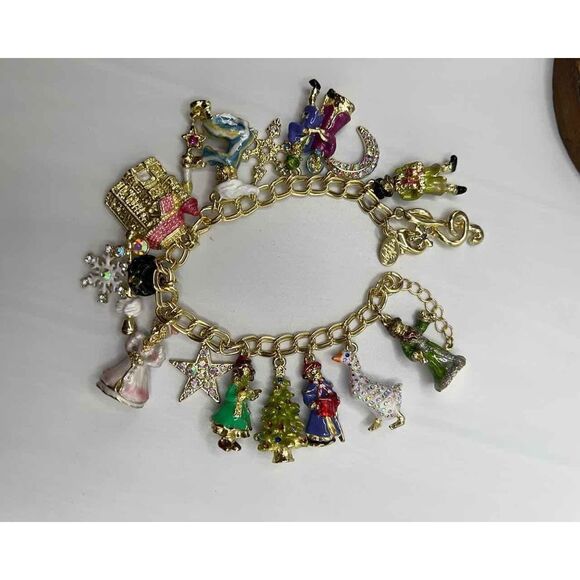 Kirks Folly A Christmas Carol Charm Bracelet Charles Dickens Classic - Picture 6 of 16